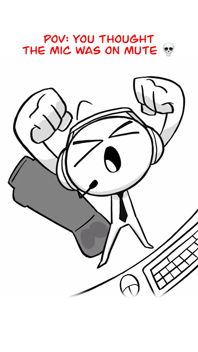 Mic On Mute 😅 (Animation Meme) Anim: lazielamb #shorts