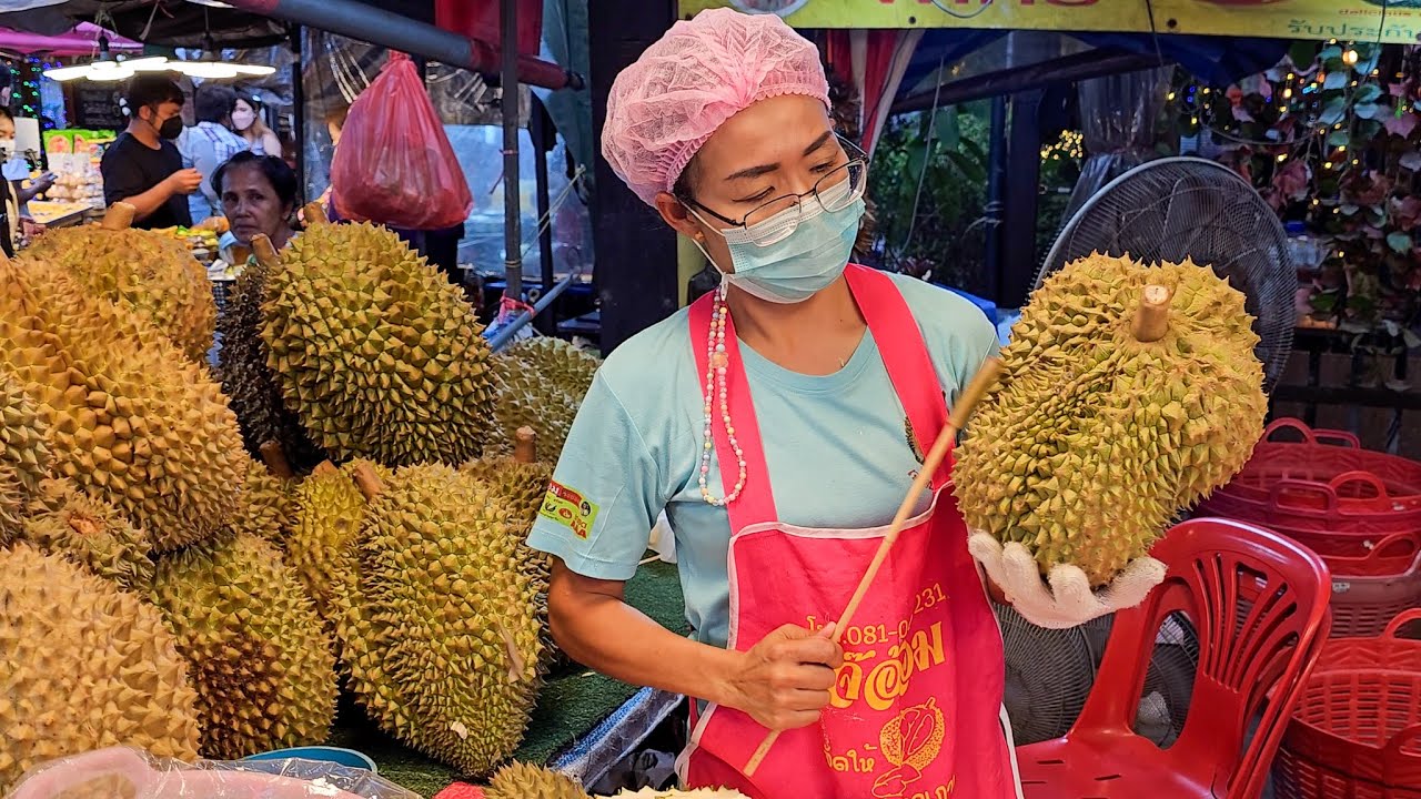 ⁣Amazing! Durian Cutting Master, Fruits Cutting Skills - Thai Street Food