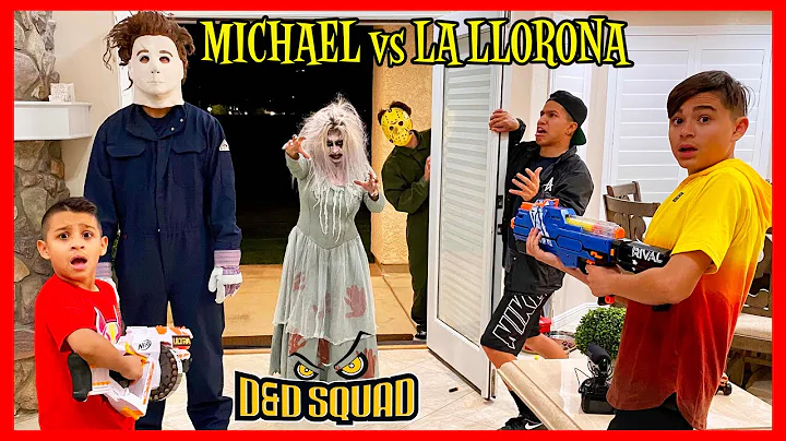 LA LLORONA vs MICHAEL MYERS | NERF WAR | NERF RIVA...