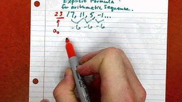 explicit formula for arithmetic sequences