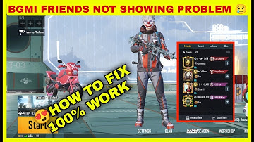 BGMI friends not showing problem fixed 🔥 how to fix friends not showing problem in bgmi /pubg