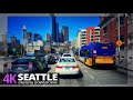 Seattle 4K60fps - Driving Downtown - Washington, USA