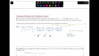 6.1.2 Counting Problems with Addition (Cases) - Discrete Math