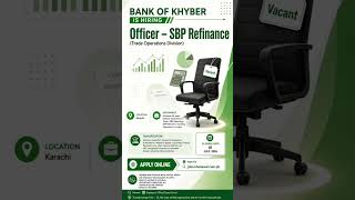 Bank of Khyber Jobs 2026 | Officer SBP Refinance (Trade Operations Division) | Karachi | Apply Now