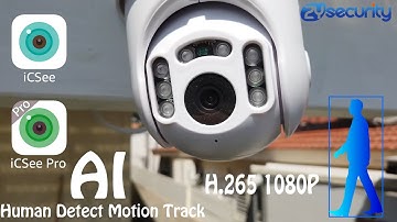The best AI humanoid detection auto motion tracking wifi ptz camera IP for outdoor - iCSee app
