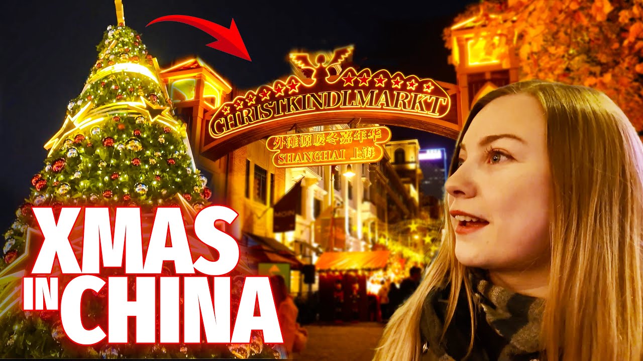 Visiting a Christmas Market in CHINA | Shanghai Vlog