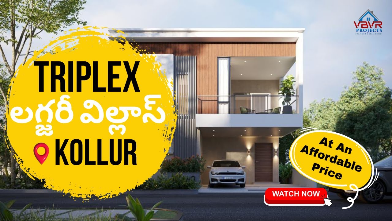 4 & 3 BHK Villas in Pati, Kollur triplex villas in kollur hyderabad