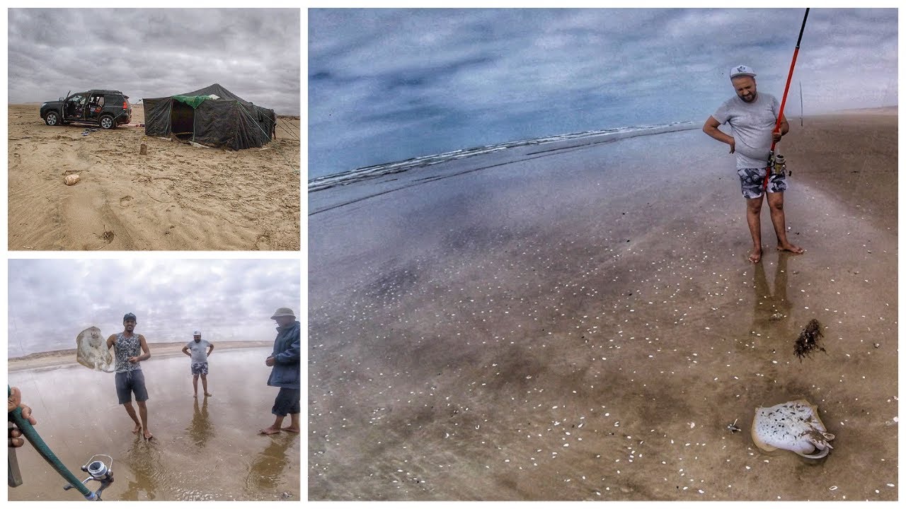 اسماك الراية تغزو مصايد الشاطئ الأبيض-Pêche au Raies a la Plage Blanche