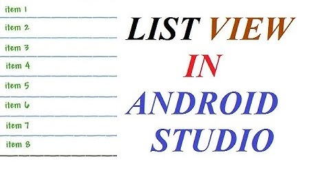 ListView example in android studio | how to create