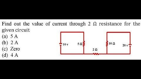 Find out the value of current through 2 Ω resistance for the given circuit