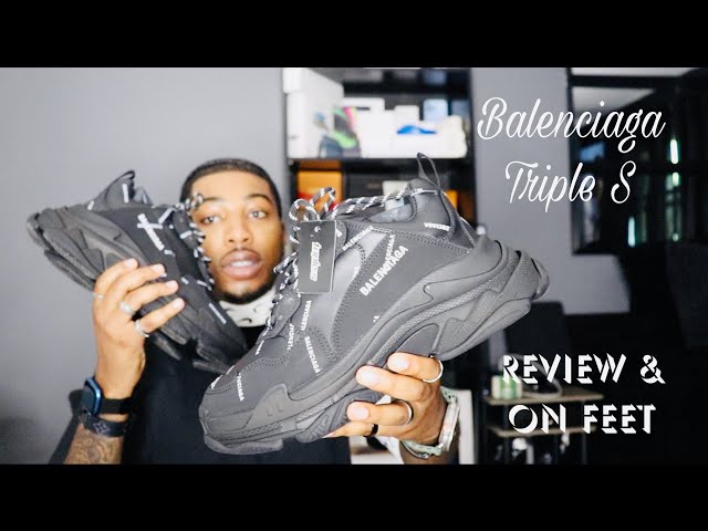 Kids  Balenciaga  Adidas Triple S Sneaker in Black  Balenciaga US