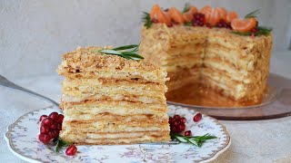 Торт "Наполеон" с солёной карамелью | Napoleon cake with salted caramel