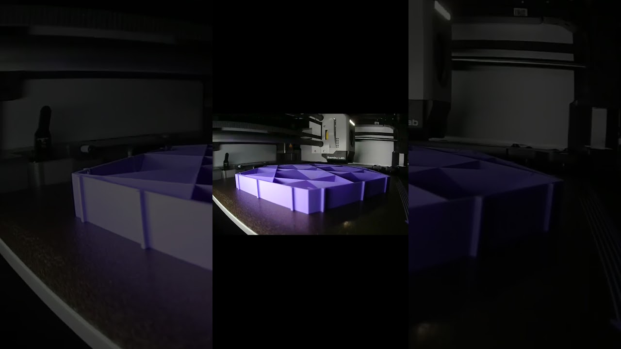 Hex sound panel infill test 1 short #3dprinting #timelapse