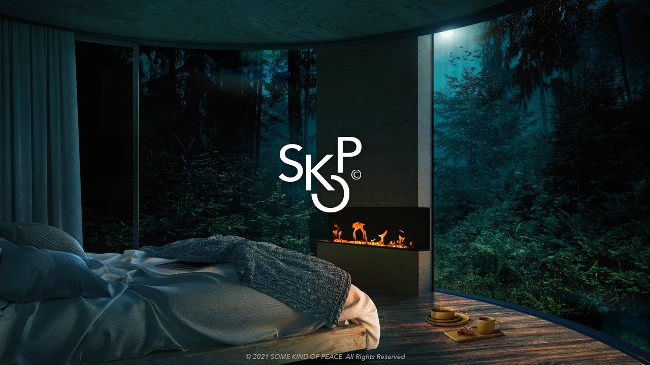 Cozy bedroom, relaxing Gentle Rain Sounds & calm piano🌙⛈️🔥🎹 