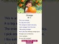 Orange Easyenglisheveryday Englishlanguage Vocabulary English Englishlearningclass Story
