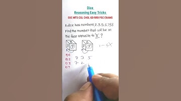 Dice 🎲 रीज़निंग | Missing Number| Reasoning Tricks for SSC CGL CHSL MTS CRPF RRB |