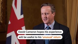 David Cameron admits his return is 'unusual' Resimi