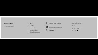 Simple Basic footer | Responsive Footer in HTML & CSS | HTML Website
