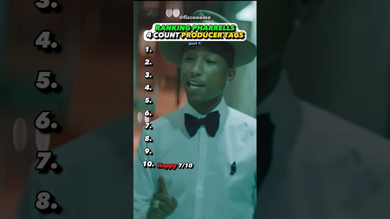 Watch Pharrell Williams BEST 4 Count Producer Tags on YouTube Watch Pharrell Williams BEST 4 Count Producer Tags on YouTube
