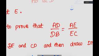MOST IMPORTANT BPT THEOREM - TRIANGLE CLASS 10 CBSE MATHS