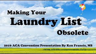Adult Children of Alcoholics (ACA):  Making Your Laundry List Obsolete (from 2016 ACoA convention)