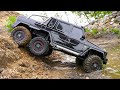 TRAXXAS TRX-6 MERCEDES-BENZ G 63 AMG IN ACTION!! *RC TRAIL ROCK CRAWLER 6WD 6x6
