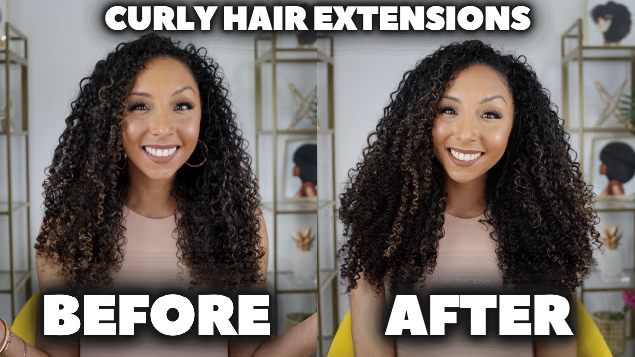 How To Blend Straight Clip-In Extensions in Curly Hair