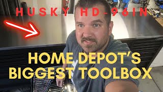 Part 2 - Home Depot's Biggest Toolbox Husky HD 96 Inch Mobile Workbench Review & Demo