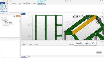MiLA Steel: Loadings Input in 3D Plan