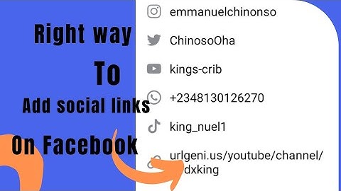 Right Way to Add Social Links to your Facebook profile