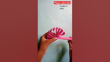 Thumbnail of How to make a paper flower || Unick paper flower #shorts #viral #youtubeshorts #beautifulartgallery