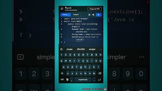 Episode :15 To write a java program to get the input from the user and print your name🎊✨️☕️💥#java