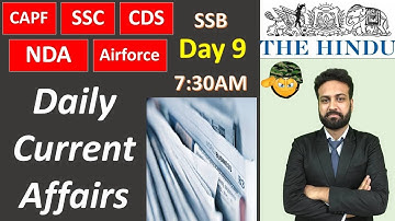 Daily Current Affairs: NewsPaper Analysis for Defence Exams | SSB/NDA/CDS/CAPF | Learn with Sumit