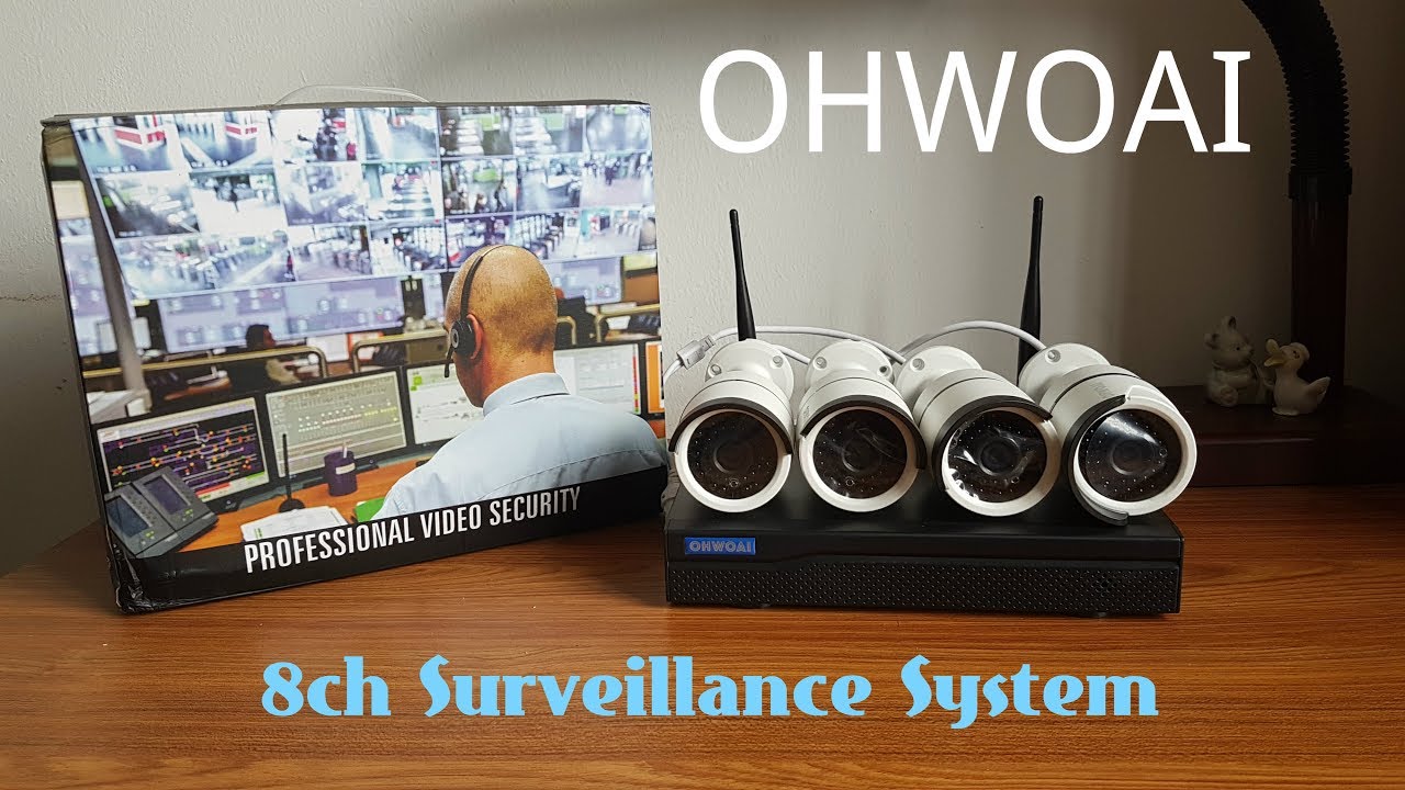 OHWOAI 8CH Wireless WiFi Security NVR with 1080p HD Screen Display,Supports ONVIF,8CH 1080p,Easy Remote View,Supports SATA HDD,Works with Wireless Security Cameras 