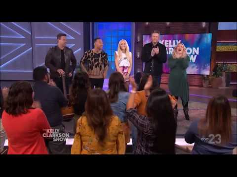 Kelly Clarkson Gwen Stefani Blake Shelton John Legend Carson Daly sing Neon Moon live concert 2019