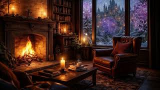 Soft New Year Fireplace 🔥 Quiet Winter Night Ambience screenshot 5
