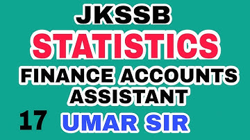 JKSSB STATISTICS (17) - CUMULATIVE FREQUENCY SERIES by UMAR SIR
