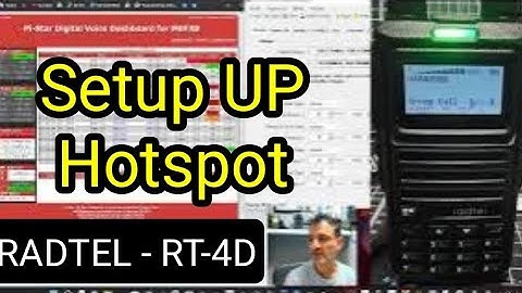 RADTEL RT-4D - SET UP HOTSPOT