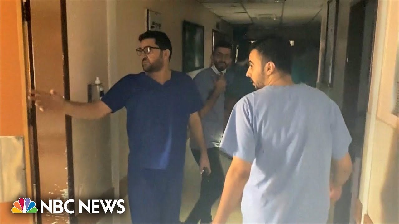 Video said to show medics in dust-filled hallways of the Al-Shifa hospital in Gaza Video said to show medics in dust-filled hallways of the Al-Shifa hospital in Gaza