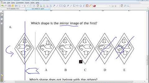 Non Verbal Reasoning CEM GL Mirror Image Reflection Type Questions