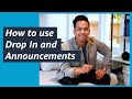 How to use drop in and announcements  alexa feature to try