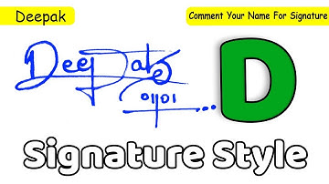 ✔️ Deepak Name Signature Style Request Done