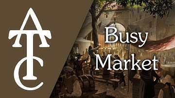 RPG Ambience - Busy Market (crowd, cattle herds, goats)
