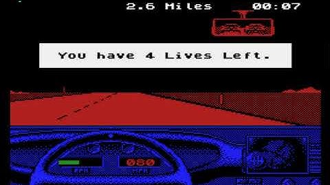 MSX The Duel - Test Drive II (Accolade, 1990) short-gameplay no-comment