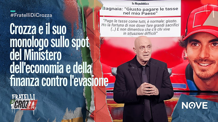 Crozza e il suo monologo sullo spot del Ministero dell' economia e della finanza contro l'evasione