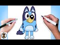 How To Draw Bluey Tutorial Easy 
