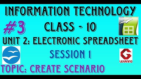Create scenario in OpenOffice Calc |Unit 2 Electronic Spreadsheet Class 10 Information Technology IT