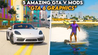 5 AMAZING GTA V Mods You Must Try Now ?  *GTA 6 Graphics* Hindi