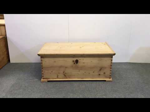 Very Old 1800's Solid Pine Chest - Pinefinders Old Pine Furniture Warehouse