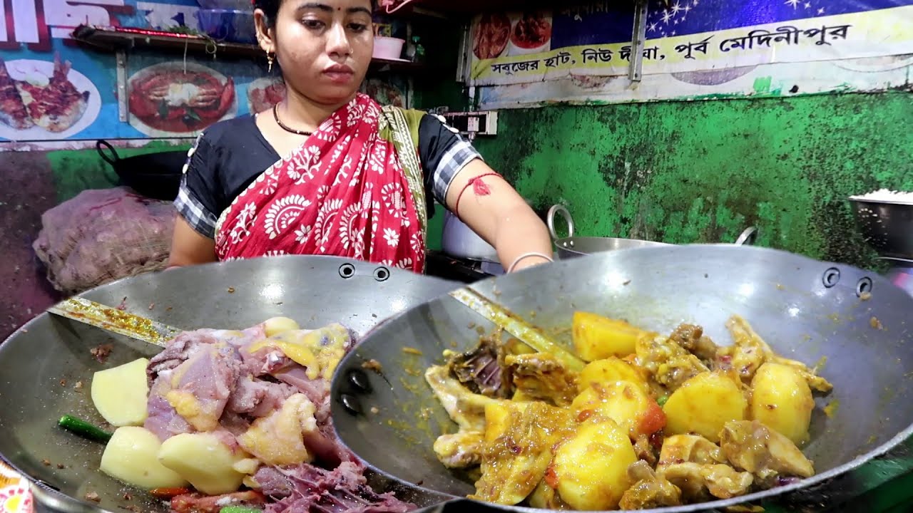 Hard Working Husband & Wife Preparing Desi Murgir ( Chicken ) Jhol | New Digha Market West Bengal | Indian Food Loves You
